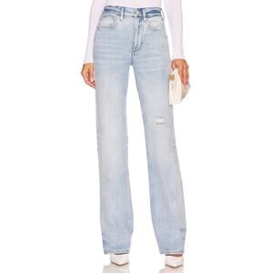 Frame 'Le Jane' Blue Denim Distressed Jeans Size 28